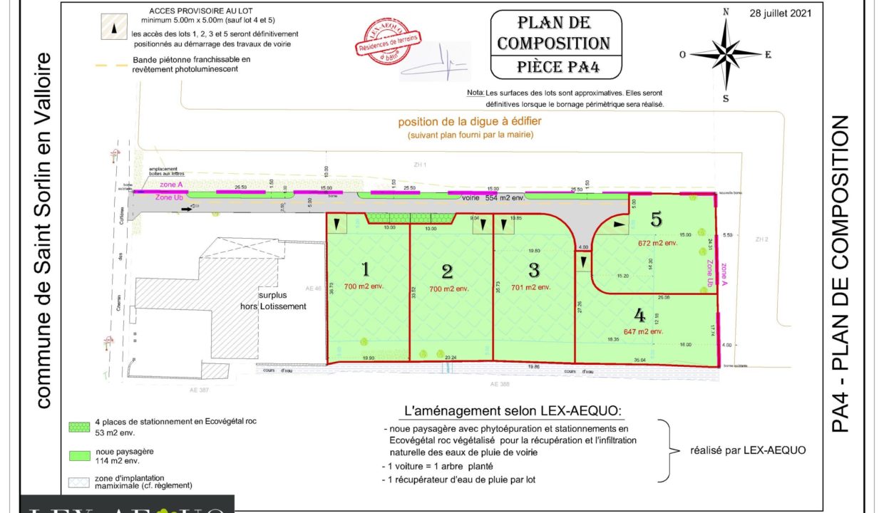 PA4 plan de composition résidence la roseraie à Sorlin en Valloire